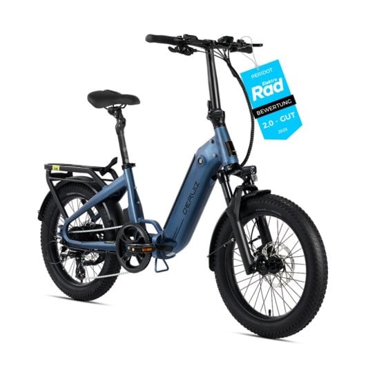 Deruiz Peridot Bicicleta Eléctrica Plegable 20" 500Wh Autonomía Máxima de 143km Azul
