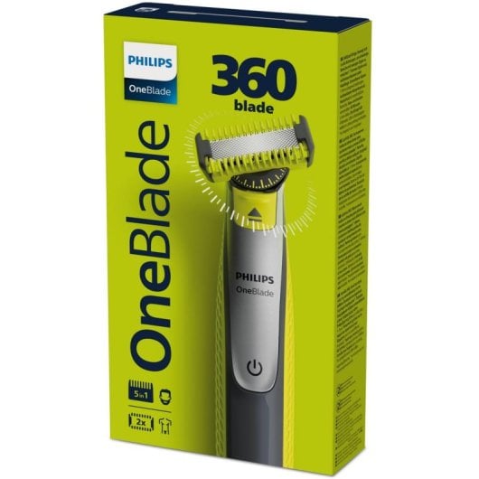 Multigroomer Philips OneBlade 360 QP2834/20 Kabellos 60min Nass- und Trockenrasur 2 Aufsteckkämme Flexible Klinge