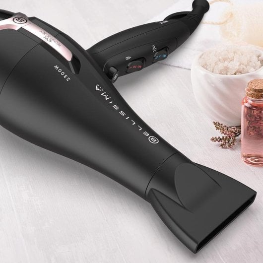 Sèche-cheveux Ionique avec Diffuseur Bellissima K9 2500 2300W 3 Températures 2 Vitesses Accessoires Noir Rose