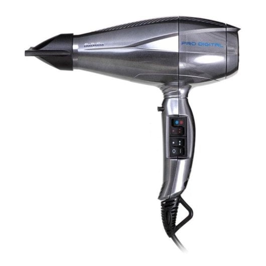 Professioneller Ionen Föhn BaByliss Pro Digital 2200W 3 Temperaturstufen 2 Geschwindigkeiten Zubehör Silber