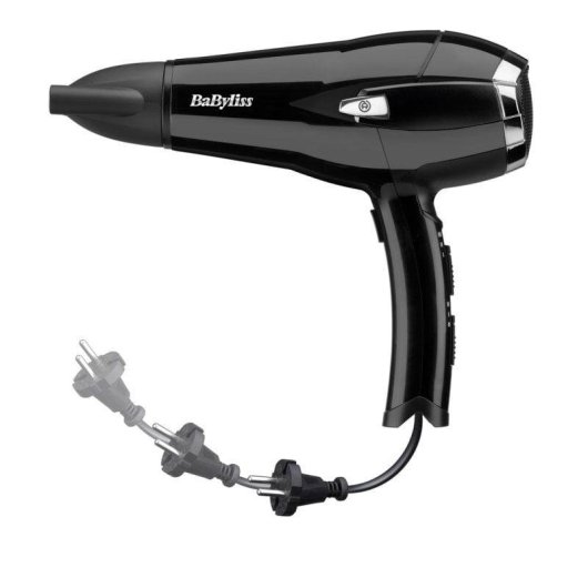 Secador de Cabelo Iónico com Difusor BaByliss D374DE 2000W 3 Temperaturas 2 Velocidades Preto