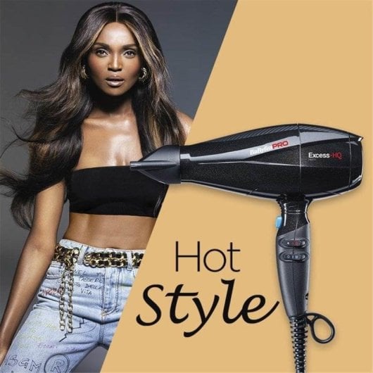 Sèche-cheveux BaByliss Excess-HQ Noir 2600W moteur AC ionique 6 vitesses