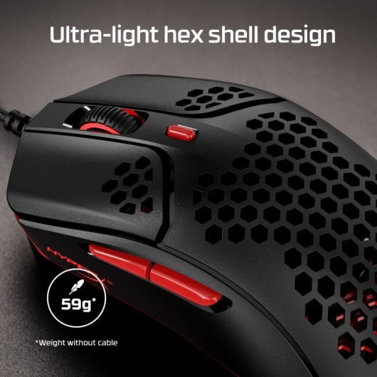 HyperX Pulsefire Haste Rato Gaming Ótico USB 16000 DPI Preto