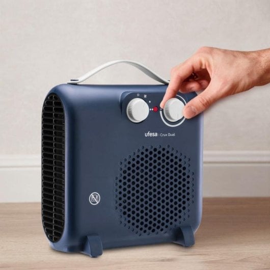 Chauffage Soufflant Ufesa Crux Dual 2000W Bleu Thermostat Réglable
