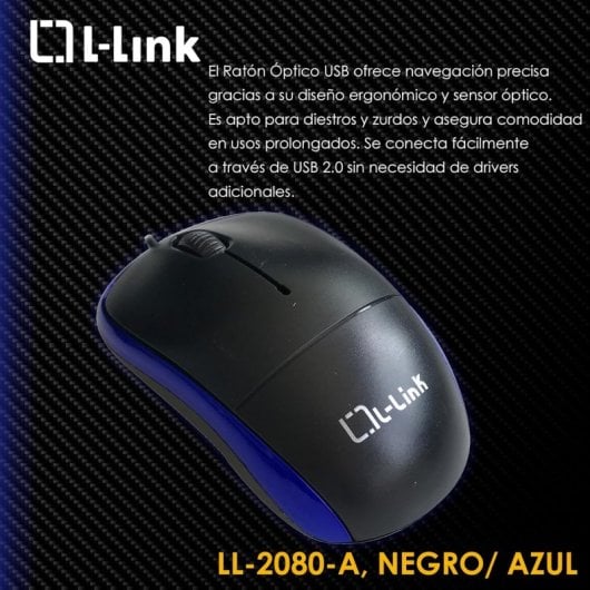 L-Link LL-2080-A Maus Büro Beidhändig USB Typ-A Optisch