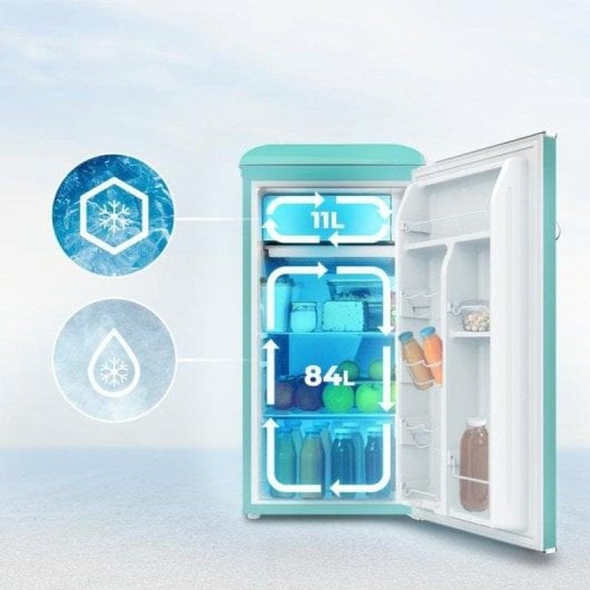 Frigorífico Mini Cecotec Bolero CoolMarket TT Origin 95 Defrost 89cm 95L E Verde