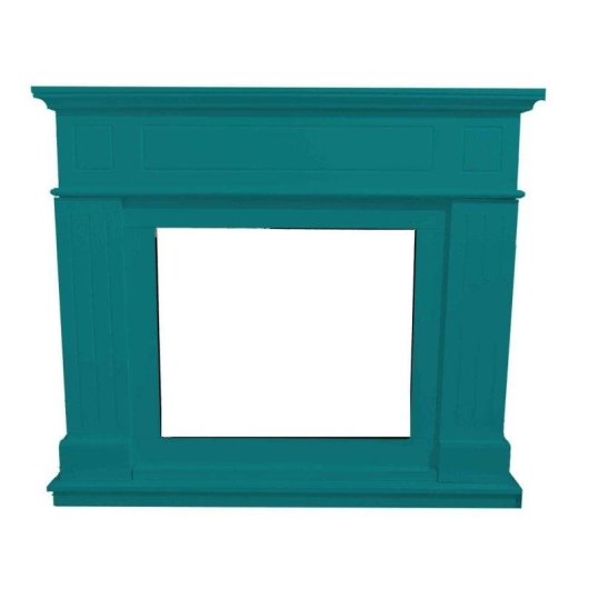 Cheminée Électrique Sined Pienza Cadre MDF Sol Bleu Turquoise