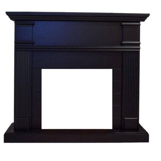 Lareira Elétrica Sined Caldera Moldura MDF Preto Chão Decorativa
