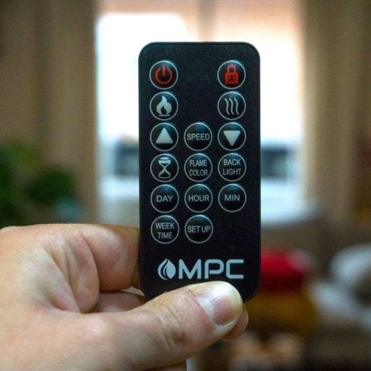 Cheminée Électrique Sined Lipari Cadre MDF Sol Turquoise