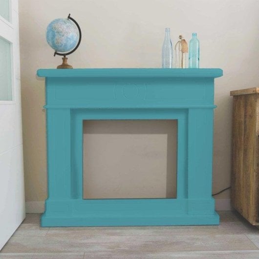 Cheminée Électrique Sined Lipari Cadre MDF Sol Turquoise