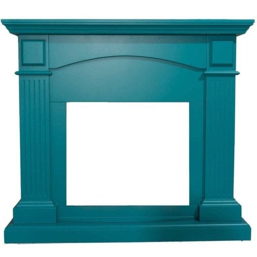 Cheminée Électrique Sined Cetona Cadre MDF Sol Bleu Turquoise
