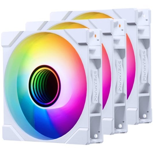 Phanteks M25-120 Gen2 3xkit Argb Fans 120mm Infinity Mirror Reverse Airflow Blanc
