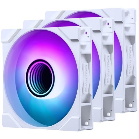 Phanteks M25-120 Gen2 3xkit Ventiladores Argb 120mm Unificado En Cadena Infinity Mirror Blancos