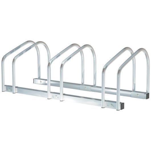 Homcom Aparcamiento Para 3 Bicicletas Soporte Para Aparcar Bicicleta 76x33x27cm