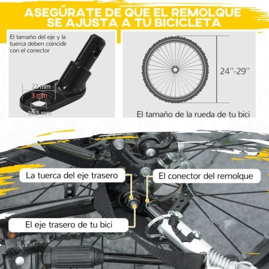 Homcom Remolque De Bicicleta Para Niños +18 Meses De 2 Plazas 140x88x90 Cm Rojo