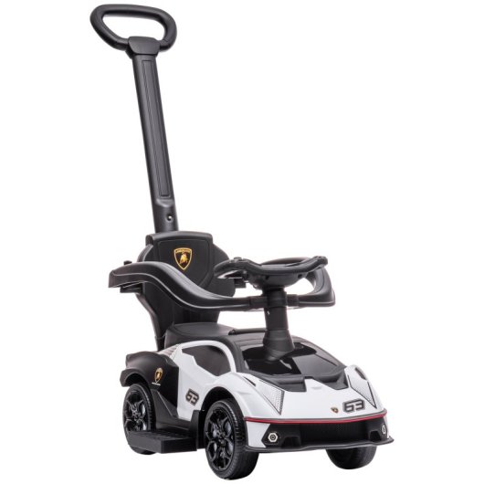 Aiyaplay 2-em-1 Carrinho de Passeio Lamborghini Branco 12-36 Meses