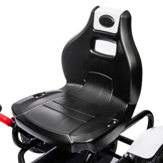 Homcom Go Kart A Pedales Para Niños De 5-12 Años 121x58x61 Cm Blanco
