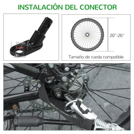 Pawhut Remolque De Bicicleta Perros Con Puertas Bandera Y 6 Reflectores Verde
