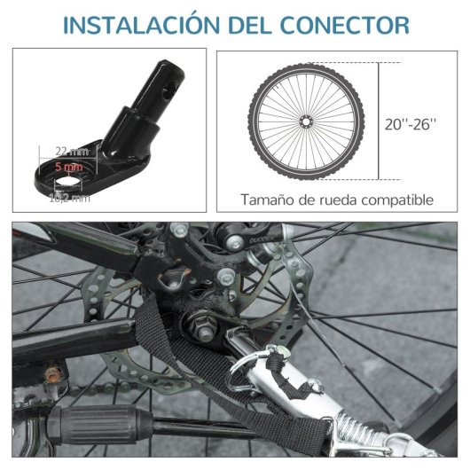 Pawhut Reboque De Bicicleta Cães Com Portas Bandeira e 6 Reflectores Cinzento