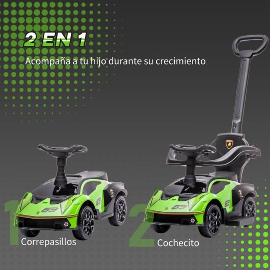Aiyaplay Carro de Passeio 2-em-1 Lamborghini Verde 12-36 Meses