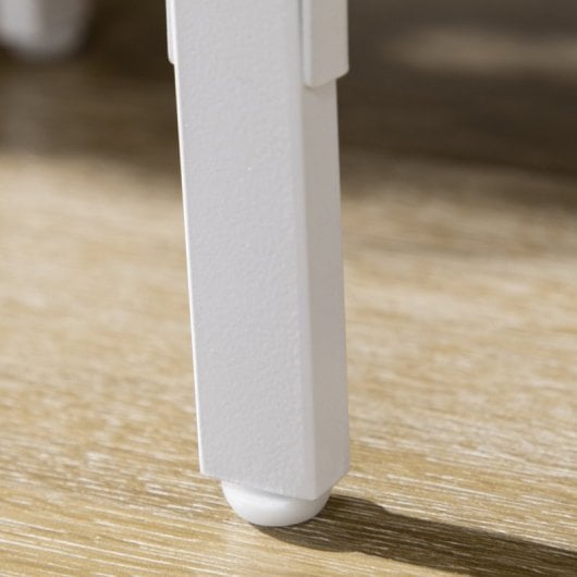 Homcom Candeeiro De Pé Moderno Com Mesas Casquilho E27 40w 43x39,5x162 Cm Branco