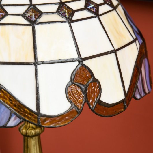 Homcom Lámpara De Mesita De Noche Estilo Clásico Ø30x48 Cm Multicolor