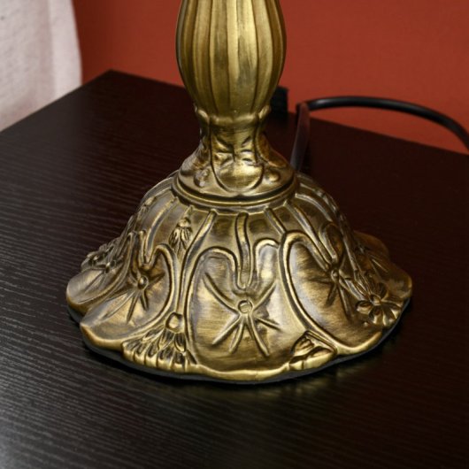 Homcom Lámpara De Mesita De Noche Estilo Clásico Ø30x48 Cm Multicolor