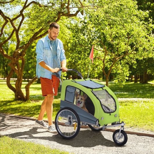 Homcom Remolque Bicicleta Perros Carro Cochecito Para Transporte Mascota