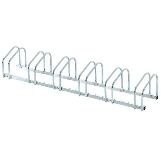 Homcom Aparcamiento Para 6 Bicicletas Soporte De Acero 179x33x27 Cm Plata
