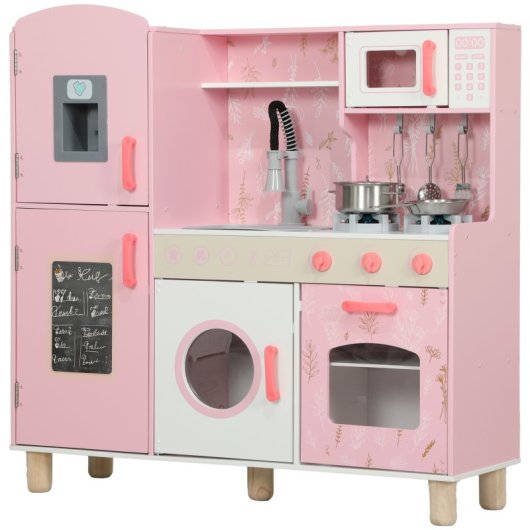 Aiyaplay Cocina De Juguete Para Niños +3 Años Con Luz Y Sonido Rosa