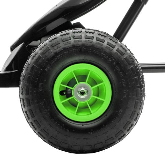 Homcom Kart Pedales Para Niños De 5-12 Años Con Asiento Ajustable Verde