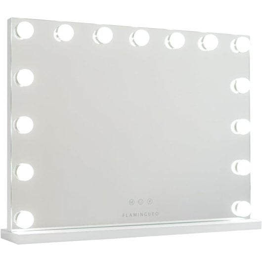 Flamingueo Espejo Maquillaje Con Luz 15 Led 3 Modos De Luz Control Táctil