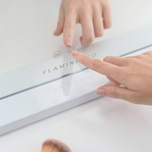 Flamingueo Espejo Maquillaje Con Luz 15 Led 3 Modos De Luz Control Táctil