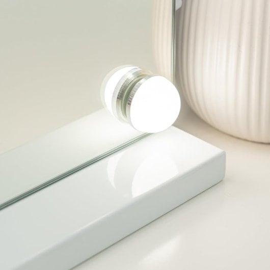 Flamingueo Espejo Maquillaje Con Luz 15 Led 3 Modos De Luz Control Táctil