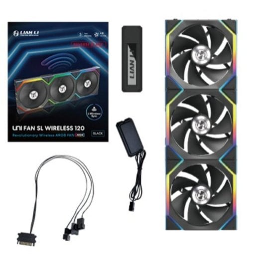 Ventola Lian Li UNI FAN SL Wireless 120mm Nera Rodamento FDB Wireless Ventola Lian Li UNI FAN SL Wireless 120mm Nera Rodamento FDB Wireless