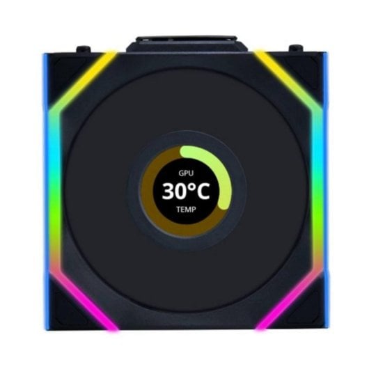Lian Li UNI FAN SL Wireless LCD 120 Reverse Blade Ventoinha 120mm RGB Wireless FDB com LCD Preta