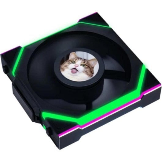 Lian Li UNI FAN SL Wireless LCD 120 Reverse Blade Ventoinha 120mm RGB Wireless FDB com LCD Preta