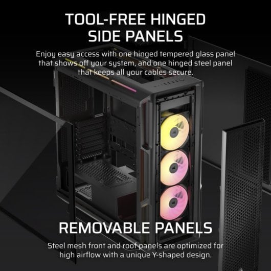 Corsair iCUE LINK 5000T LX RGB Mid Tower EATX Cristal Templado USB-C Negra