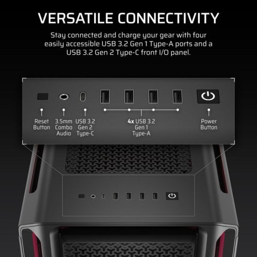 Corsair iCUE LINK 5000T LX RGB Mid Tower EATX Cristal Templado USB-C Negra