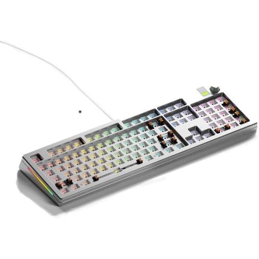 Clavier Glorious GMMK 3 Pro Barebone 100% Hot-Swap Silver US