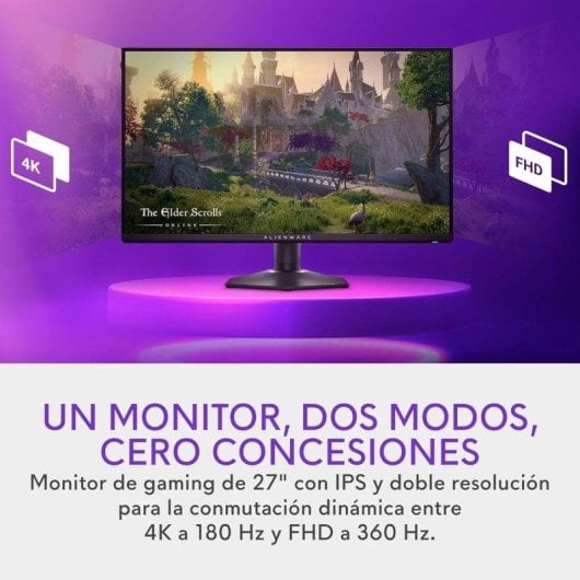 Monitor Dell Alienware AW2725QF 27" UltraHD 4K 180Hz IPS G-SYNC HDR600 0,5ms