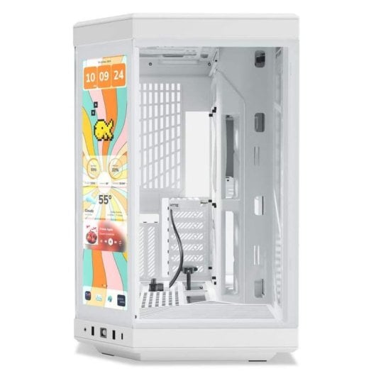 Hyte Y70 Touch Infinite Mid Tower E-ATX com Ecrã Tátil e Duplo Vidro Temperado USB-C Branca