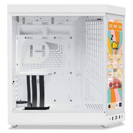 Hyte Y70 Touch Infinite Mid Tower E-ATX com Ecrã Tátil e Duplo Vidro Temperado USB-C Branca