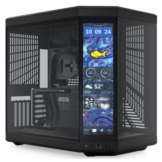 Hyte Y70 Touch Infinite Mid Tower EATX con Pantalla Doble Cristal Templado USB-C Negra