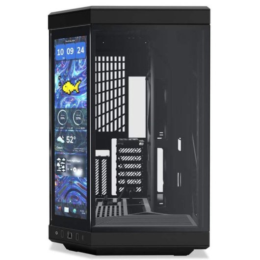 Hyte Y70 Touch Infinite Mid Tower EATX con Pantalla Doble Cristal Templado USB-C Negra