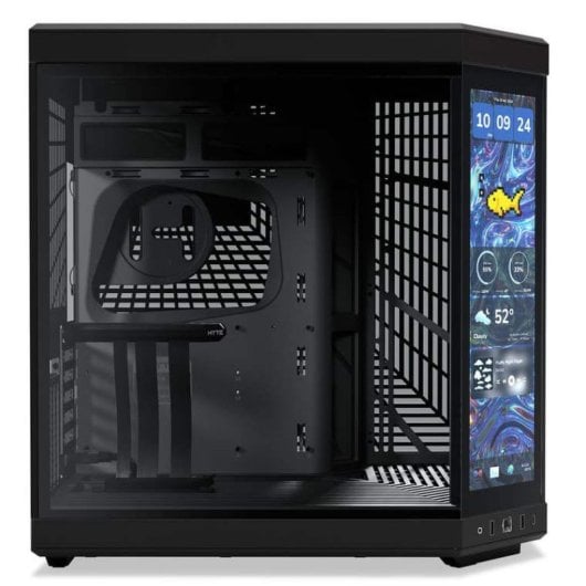 Hyte Y70 Touch Infinite Mid Tower EATX con Pantalla Doble Cristal Templado USB-C Negra
