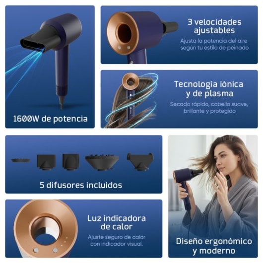 Original CARE&BEAUTY HAIR ION PRO Profi-Haartrockner mit Zubehör 1600W