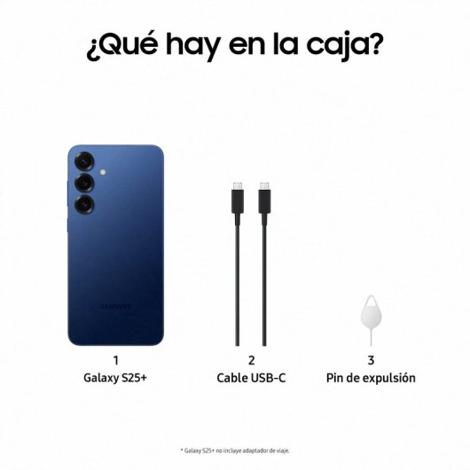Samsung Galaxy S25 Plus Smartphone con IA Almacenamiento 256GB Batería 4.900mAh Azul Marino