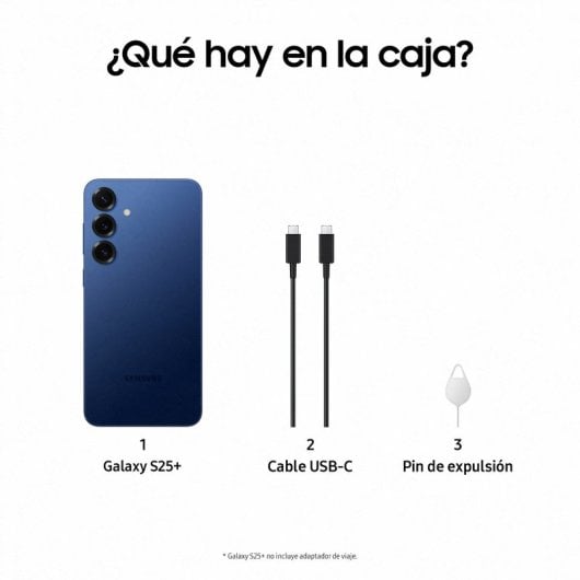 Samsung Galaxy S25 Plus Smartphone con IA Almacenamiento 512GB Batería 4.900mAh Azul Marino