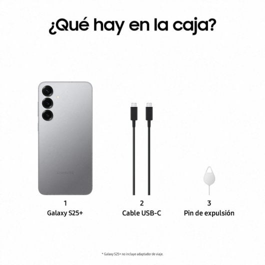 Samsung Galaxy S25 Plus Smartphone con IA Almacenamiento 512GB Batería 4.900mAh Gris